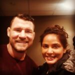 Neetu Chandra Instagram – My favorite #genre is #action and I have the best stunt team on the set with @Timman and humbleness personified @mikebisping #NEVERBACKDOWN- REVOLT ❤🥰 #london🇬🇧