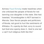 Payal Rohatgi Instagram - ‪Feminism का मतलब Bollywood aur India मैं । #ZairaWasim(Muslim)का flight के land होने के बाद copassenger पे #Molestation का आरोप अंगघूटे से लगाना। #Filmscene मैं #cue देने के लिए director (@BJP4India favouring) का order देना #Tanushree को top निकालने के लिए। Muslim बच्ची का रेप देविस्थान मैं होना । #ShwetaBasuPrasad जो prostitution के केस मैं police द्वारा पकड़ी गई थी और जेल मैं भी गईं थी उसका support करना । #paayalrohatgi #payalrohatgi