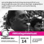 Prakash Raj Instagram - “Be my booth leader”. join - http://bit.ly/joinPrakashRaj. #Prakashraj #WhistlegeVoteHaaki #VoteforWhistle #thinkmaadivotemaadi #chaloparliament #citizensvoice #changeisachoice #VoteforPrakashRaj #whistleblower #whistlehodi #bangalorecentral #independentcandidate #loksabha