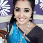 Sandra Amy Instagram - 💙💙💙ths cute nose pin s a love gft frm @kajal_jewellery ....
