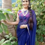Sandra Amy Instagram - Plain Saree with matching blouse (its a combo peice) vl gt n dif colours sponsered by @naasfashionwear a well designed trendy pattern.. Grab urs soon 😍😍😍 Neckpeice sponsered by@i_am_shapri 😍😍😍 (statement peice frst one can grab it) Earring by @beautywindboutique 😍😍😍(sweet surprise from ths sweetvheart)