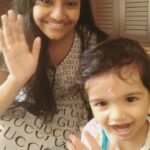 Saranya Mohan Instagram - When Paddu and his sis says Hi #hi#love#son#instavideos#family#statigram