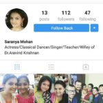 Saranya Mohan Instagram - Ok This profile is a copy cat.Please do report friends. And whoever you are delete the account. i will be taking legal actions for sure.Trust me #fake#instagram #impersonations