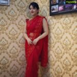 Shriya Sharma Instagram – Red Saree has my heart ❤️ 
#ShriyaSharma