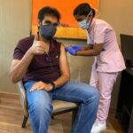 Sibi Sathyaraj Instagram - ஆத்தா...! நான் பாஸ் ஆயிட்டேன் 😀 Finally! Took my first shot. Go grab yours and let’s fight #Covid together💪🏻 @sputnik_vaccine @theapollohospitals #getvaccinated #sputnik #sputnikv #vaccinationdone✔️ #vaccinated #sibiraj #sibisathyaraj