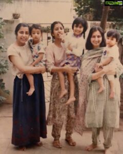 Suhasini Maniratnam Instagram - Such a lovely picture of us 3 sisters with our children.
