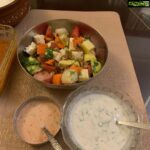Suhasini Maniratnam Instagram – Fresh salad and 2 kinds of dressings