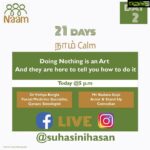 Suhasini Maniratnam Instagram - Looking forward to dr vidhyaborigia and badavagopi to discuss the art of doing nothing today at 5 pm. Give me a yes if I will have the pleasure of seeing you Home Sweet Home ;-)