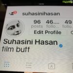 Suhasini Maniratnam Instagram - Hi folks. Can you see the blue tick next to my name. I am verified. Yes I am Suhasini maniRatnam. Hasini to friends and family. Shall we meet some important and significant people everyday for 45 minutes here ? For the next 10 days ? We ll go live and listen to 3 practical considerate resourceful people to lift up our spirits . Give me a YES if you think so.