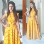 Sushma Raj Instagram - Dress designed by @sandeep.mj . Wore this to gemini tv yesterday. #promotions #eedugoldehe