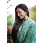 Srinidhi Ramesh Shetty Instagram - 💚💚 Outfit - @archanajaju.in Earrings - @abhilasha_pret_jewelry Styled by - @ashwin_ash1 & @hassankhan_3 Asst by - @hansikamawle Pics - @portraits.by.sucharitharao MUA @kiranmakeup Hair @chakrapu.madhu