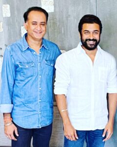 Suriya Instagram - You made us feel like one. Been inspired by so many choices you have made… This journey is a start of many more..! Thank you @ivikramix @abundantiaent