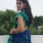 Dharsha Gupta Instagram - 💚💙Saree is alwyz my fav💙💚 💙💚Alwyz in luv wid our tradition💚💙 💚💙Gudeve💙💚