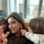 Lisa Ray Instagram - Mama Day…with my Sun and my Mystic. Soleil and Sufi. Mush them together and you get a delicious Soufflé. Pizza not pictured. #mashallah