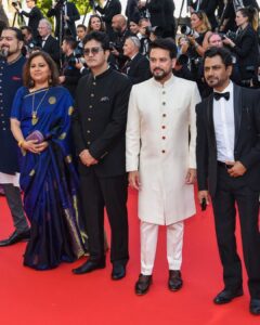 Nawazuddin Siddiqui Instagram - From representing films from India to representing India
What an honour 
#cannes2022 @festivaldecannes 
@official.anuragthakur @shekharkapur #PrasoonJoshi @vanityparty @rickykej