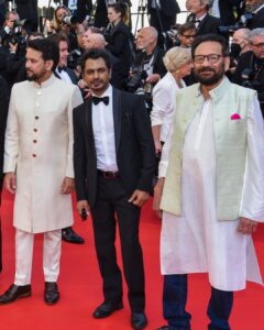 Nawazuddin Siddiqui Instagram - From representing films from India to representing India
What an honour 
#cannes2022 @festivaldecannes 
@official.anuragthakur @shekharkapur #PrasoonJoshi @vanityparty @rickykej