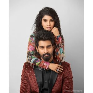 Pavithra Lakshmi Instagram - Proudly being the most annoying friend! 
Concept,& styling @njsatz 
Pavithra’s outfit @studio_21__ 
Sudharshan’s outfit @sathyanjfashionhouse 
Studio @njstudios_7159 
Photography @nirmalvedhachalam 
makeup @makeupibrahim 
Hairstylist @vijayaraghavan_hairstylist3133
Jewelry @byelegancecom 
Media partner @sathyanj_youtubechannel