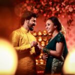 Pearle Maaney Instagram - To New Beginnings ❤️ @srinish_aravind #engagement . . . Click by @sainu_whiteline Costume @labelmdesigners Stage Decor @sugarplumclt Make up @sebastian.miranda.3998 @sudhiar991