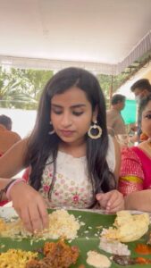 Sivaangi Krishnakumar Instagram - Sivaangi the food blogger ft Kerala Sadya! 😍 Wishing you all a very happy Pongal!! Wishing a lot of good vibes, positivity and loads of food😋