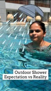 Vidyulekha Raman Instagram - Outdoor shower expectation 

#balidiaries #bali #balilife #islandlife #wanderlust #cookwithcomali #cookuwithcomali #cwc #travelgram #travel #funnyvideos #funny #insects #expectationvsreality