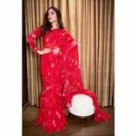 Bhumi Pednekar Instagram - Red isn’t always dangerous ❤️ . . . Wearing @arpita__mehta Styled by @shaleenanathani Makeup @13kavitadas Hair @hairstories_byseema #sonchiriya #sonchiriyapromotions #1stMarch #stylefile #sunday #hello #red #love