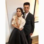 Bhumi Pednekar Instagram - Posers in Berlin @karanjohar ❤️🖤 #morning #posers #love #monday #berlin #berlinale #favourite #musing #winterlove #blackandwhite