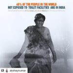 Bhumi Pednekar Instagram – #Repost @akshaykumar (@get_repost)
・・・
‪100% sharmanaak baat hai, 60 percent of the world’s population who do not have TOILETS, are only in India! #SochBadloShauchBadlo ‬
