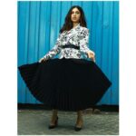 Bhumi Pednekar Instagram – Classic.Chic.Sustainable
Mix and Match just like we did 
Vintage Jacket from @bodements_ with my really old pleated skirt , @burberry shoes & @radhikaagrawalstudio 🖤
Styled by @pranita.abhi 
Beauty @heemadattani @hairstories_byseema 
#Recycle #Reuse #Repeat
📸 @haranish.hrf
