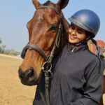 Chaitra Reddy Instagram - One can get in a car and see what man has made. One must get on a horse to see what God has made.✨ Thank you @rakeshsamalafilms ❤️ for pushing me to do this , learning new things in life is always fun❤️