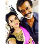 Chaitra Reddy Instagram - Major #throwback in my life❤️I still remember the entire scene, which I can not and I will not forget - he gave me life time memory to cherish ❤️ I love you , we love you and the entire world loves you (I just found out that these 2 pics were not been shared with u all ) #thalaivar😎 @rajinikanth ❤️