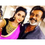 Chaitra Reddy Instagram - Major #throwback in my life❤️I still remember the entire scene, which I can not and I will not forget - he gave me life time memory to cherish ❤️ I love you , we love you and the entire world loves you (I just found out that these 2 pics were not been shared with u all ) #thalaivar😎 @rajinikanth ❤️