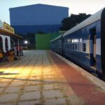 Malavika Mohanan Instagram - The railway station set at Ramoji Studios. #shootlife