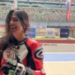 Malavika Mohanan Instagram - With all the pressure to learn “new skills” indoors, this is an appreciation post to learning new skills outdoors. Taking my love for bike riding a notch higher, last June I rode with some of the best riders at India’s first formula one track, the intimidating ‘Buddh international circuit’ in Noida. 🏍 I definitely couldn’t match their speed or their seamless navigations, having only ridden regular bikes my whole life, but I miss this day and I miss the insane but amazing adrenaline rush I felt here! P.S. @the.mad.hair.scientist you gotta come along with me the next time so that my hair doesn’t look like this ever again when I take off my helmet 😅 Buddh International Circuit