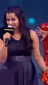 Sivaangi Krishnakumar Instagram - Gasa Gasa and Private Party🤗 Thankyou @behindwoodsofficial for this opportunity 🥰 Backing track and programming @santhoshmusical Styling @indu_ig