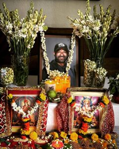 Mandira Bedi Instagram - 2 days of prayer. And so much love for you, Raj.. ❤️🙏🏽
.
The skies cried today for you. As did we. 💔
.
And wherever you may be.. may you be in peace and surrounded by love. 
❤️🙏🏽