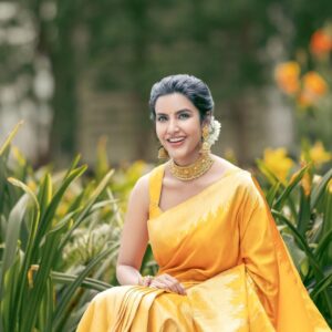 Priya Anand Instagram - Years ago today I made my debut with Vaamanan! With a heart full of Sunshine I thank each and everyone of you that have been a part of this journey with me! 💛💛💛

Thank you @director_ahmed @krishna.arvind for the opportunity & @itsyuvan for the most timeless album ever! 💛💛💛

Beauty @vedya.hmua 
Shot by @parvathamsuhasphotography