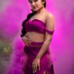 Raveena Daha Instagram - 💜🔥💜 Shot by : @diwahar_photography @diwa_har Designer : @saras.secret.boutique MUA : @livestyle_makeupstudio Jewellery : @chennai_jazz #raveena #raveenadaha