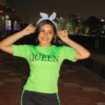 Raveena Daha Instagram – Neon baby 💚.
.
T-shirt and track from : @dream_fashion_way 😘. Too comfy to wear and best quality outfit !
. 
#raveena #raveenadaha