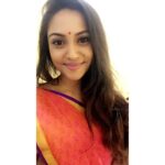 Smruthi Venkat Instagram - saree and nose ring 💜