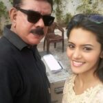Swathishta Krishnan Instagram - Working with the veteran ❤ #priyadarshansir #TVCommercial #telugubride #superhappy