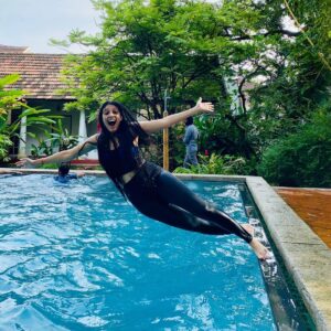 Veena Nandhakumar Instagram - Into the blues.
