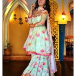 Ashnoor Kaur Instagram - Happy Diwali🪔❤️ . . #DiwaliOutfit #WhatIWore Outfit @gopivaiddesigns Jewellery @jhaanjhariya 📸 @kauravneet79