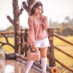 Ashnoor Kaur Instagram - The red tones amongst the rains☔️ I love monsoon💗 What’s your favourite season?