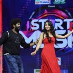 Bhanu Sri Mehra Instagram - Tomorrow 12pm on @starmaa don't miss it guys have fun @vishwa_raghu_choreographer @aneemaster @baba_bhaskar_bigboss_official #starmusic #maatv #bhanusree #bhanusree🔥❤️