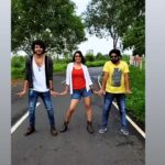 Bhanu Sri Mehra Instagram - Funtime @bethiganti_ @ajay_kathurvar #shooting #workmood #funtime #friends #peace #bhanusree🔥❤️