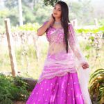 Bhanu Sri Mehra Instagram - Some times people are beautiful.not in looks. Not in what they say just in what they are 💜💜 Outfit by: @harikastudio Jewellery : @kalasha_finejewels Photography : @satya007b