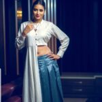 Bhanu Sri Mehra Instagram - Happy Sunday to all😊 Outfit by:@meghanagarapatiofficial @tourmalinejewels Makeup artist: @pixelperfectmakeup_visali Pic by: @sreekruthsravan