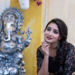 Bhanu Sri Mehra Instagram - Chandamama ve nuvvu 🙈💖 @saicharanthejareddyphotography @divya_varun_offical #bhanusree🔥❤️ #hybridpilla #newclicks #newlook #happy #face #peace
