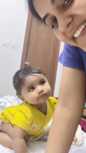 Chaitra Reddy Instagram - Her smile makes my day 😊

#raaga 
#niecelove❤️ 
#mylove 
#daughter