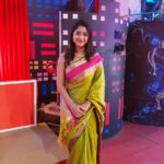 Kaniha Instagram - @dramathemovie promotions and shooting for comedystars @asianet #ootd #saree Asianet Studio Complex Puliyarakonam